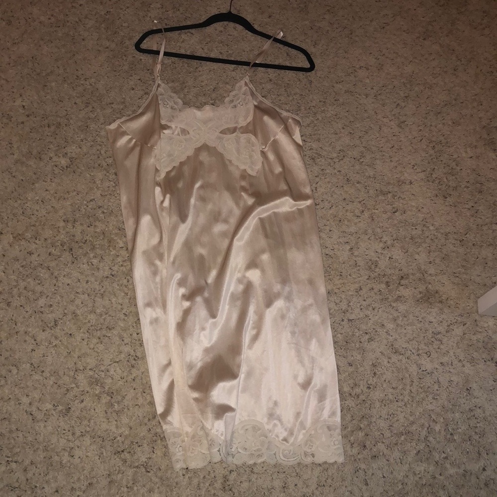 Lace silk dress